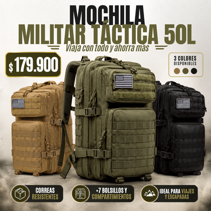 Mochila Militar 50L Deportiva