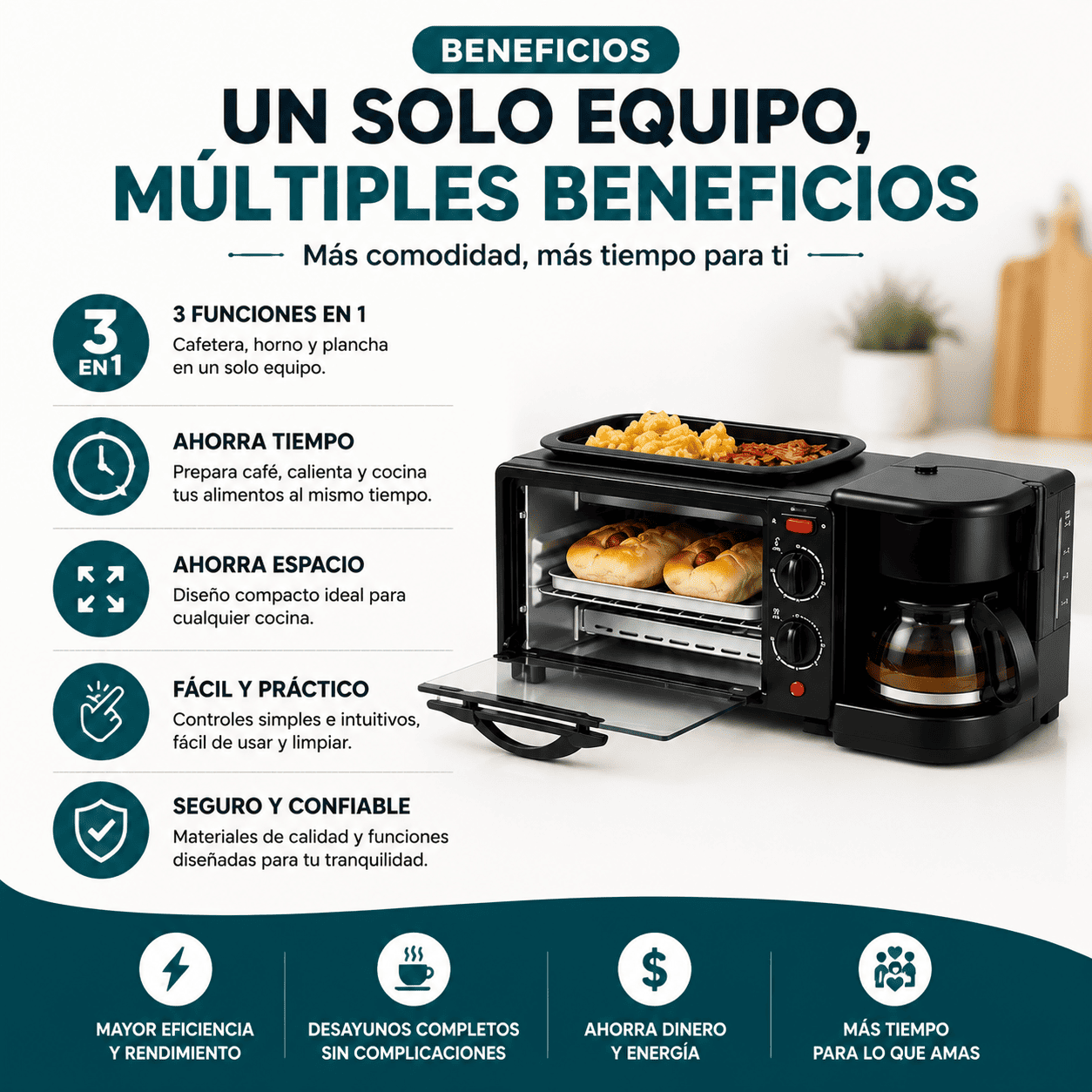 Horno Eléctrico 3 EN 1 Sokany