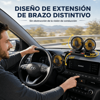 Ventilador Triple para Auto 360°