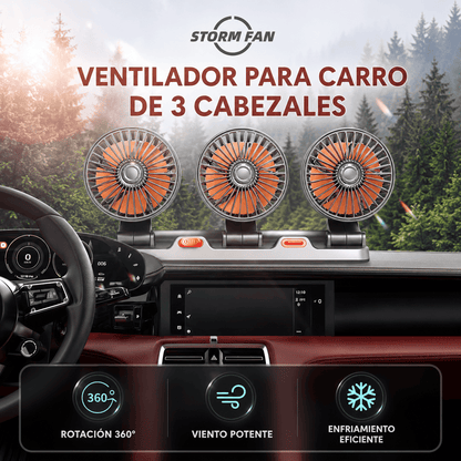 Ventilador Triple para Auto 360°