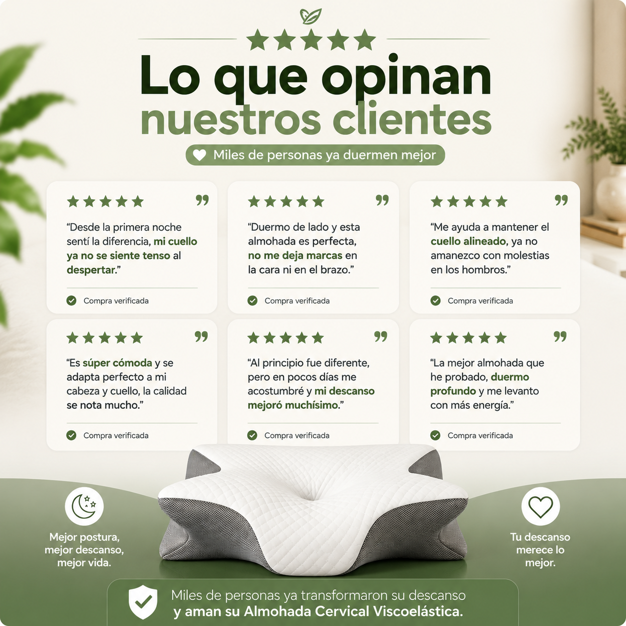 Almohada Cervical Viscoelástica