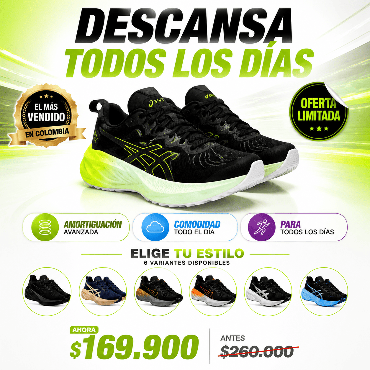 Zapatillas ASICS Adiós al DOLOR de pies