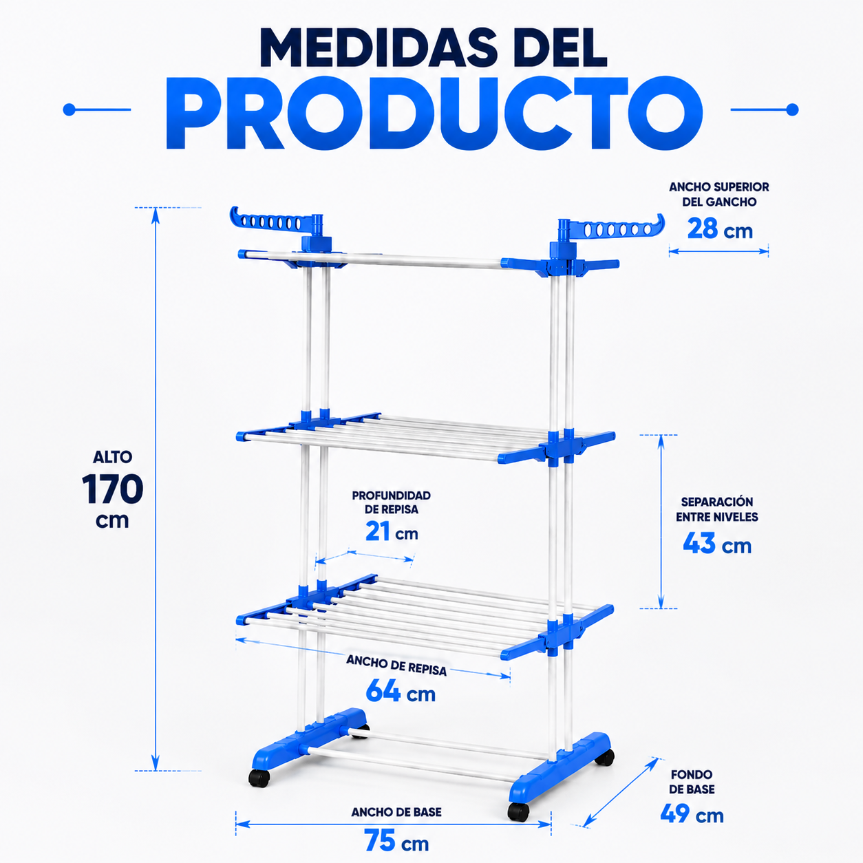 Tendedero de ropa plegable