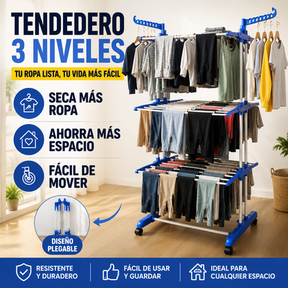 Tendedero de ropa plegable