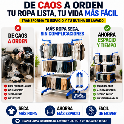 Tendedero de ropa plegable