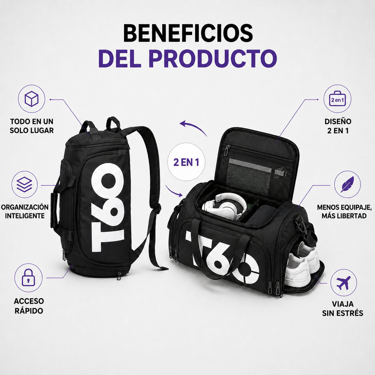 Maleta T60 — Todo lo que necesitas en un solo bolso