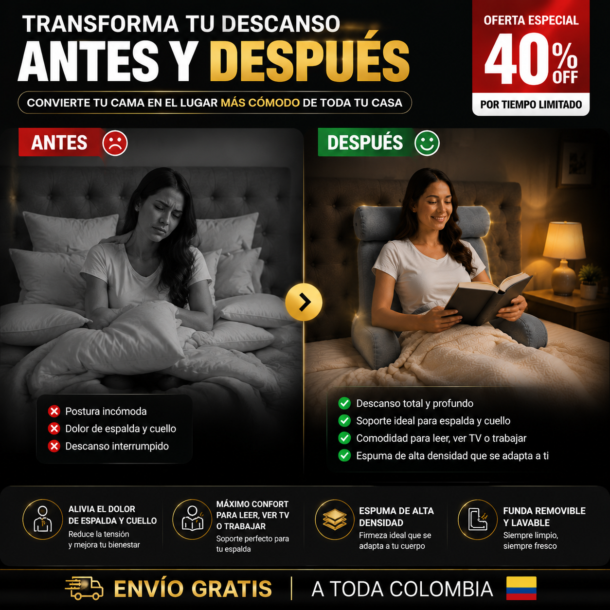 Tu cama no fue diseñada para estar sentado durante horas