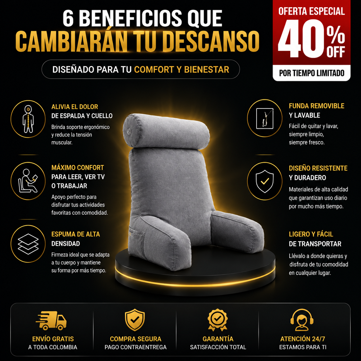 Tu cama no fue diseñada para estar sentado durante horas