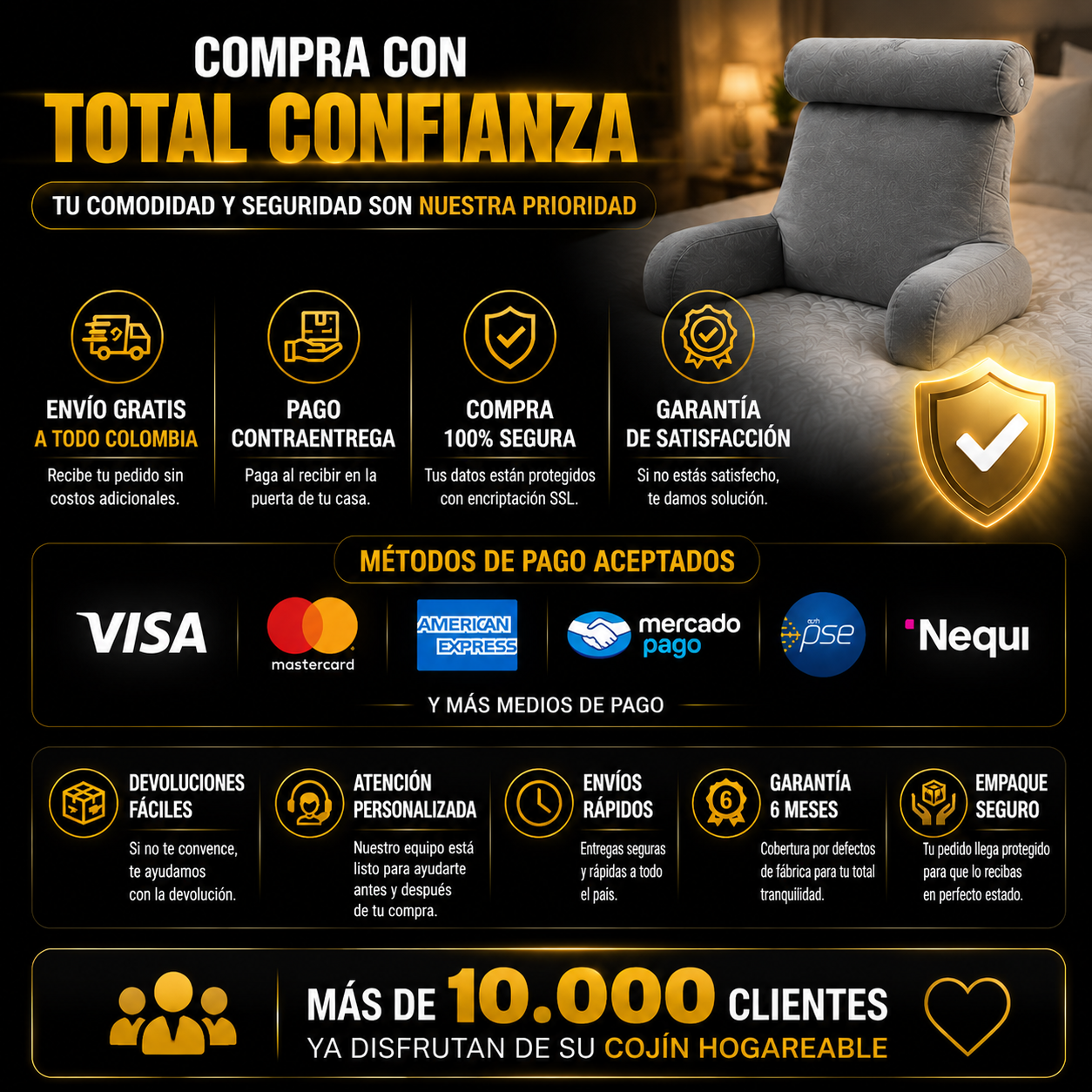 Tu cama no fue diseñada para estar sentado durante horas